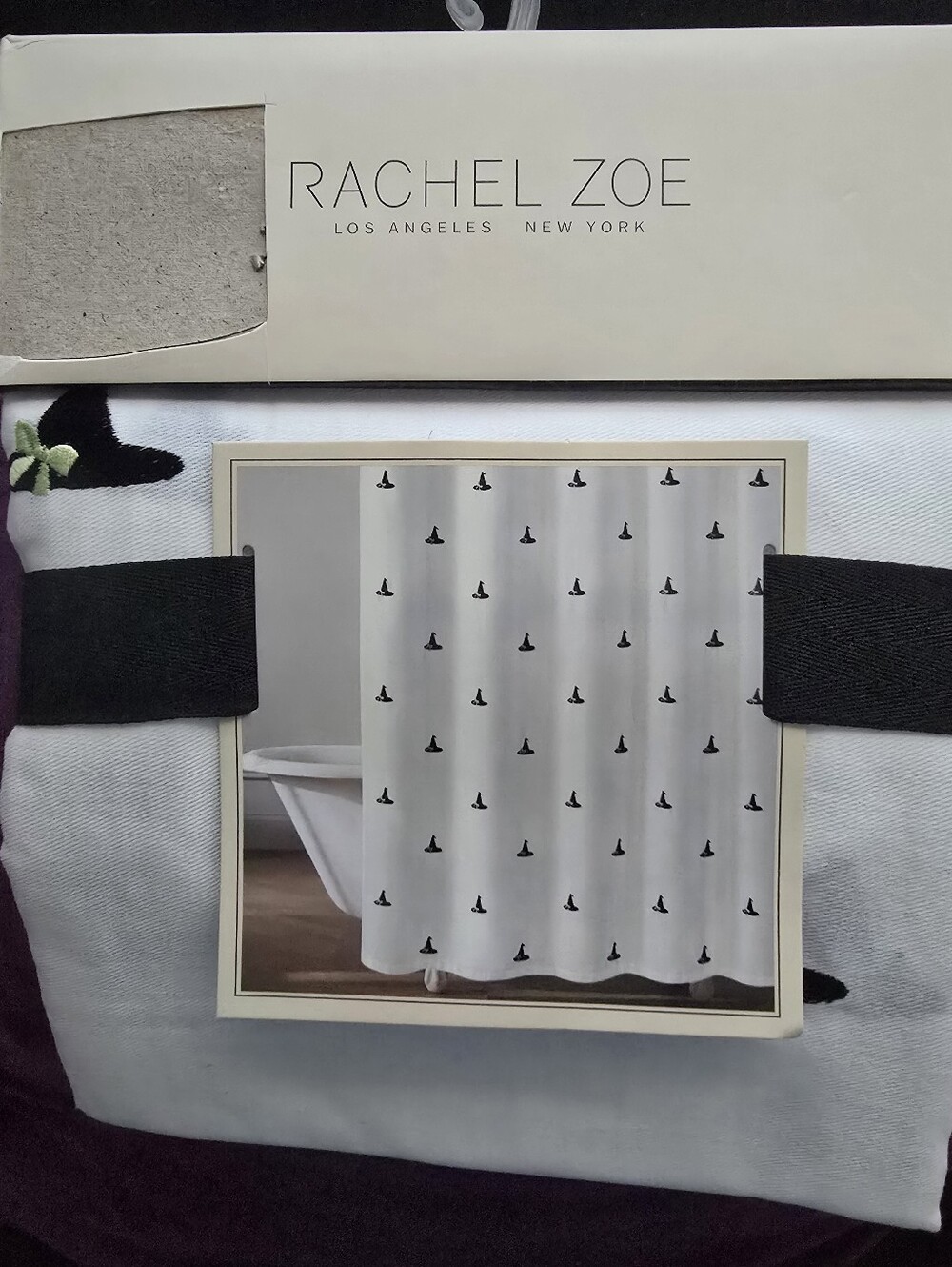 Rachel Zoe Witch White Shower Curtain Halloween